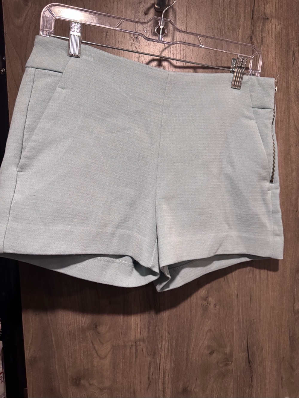 Banana Republic Pastel Mint High-Waist Tailored Shorts